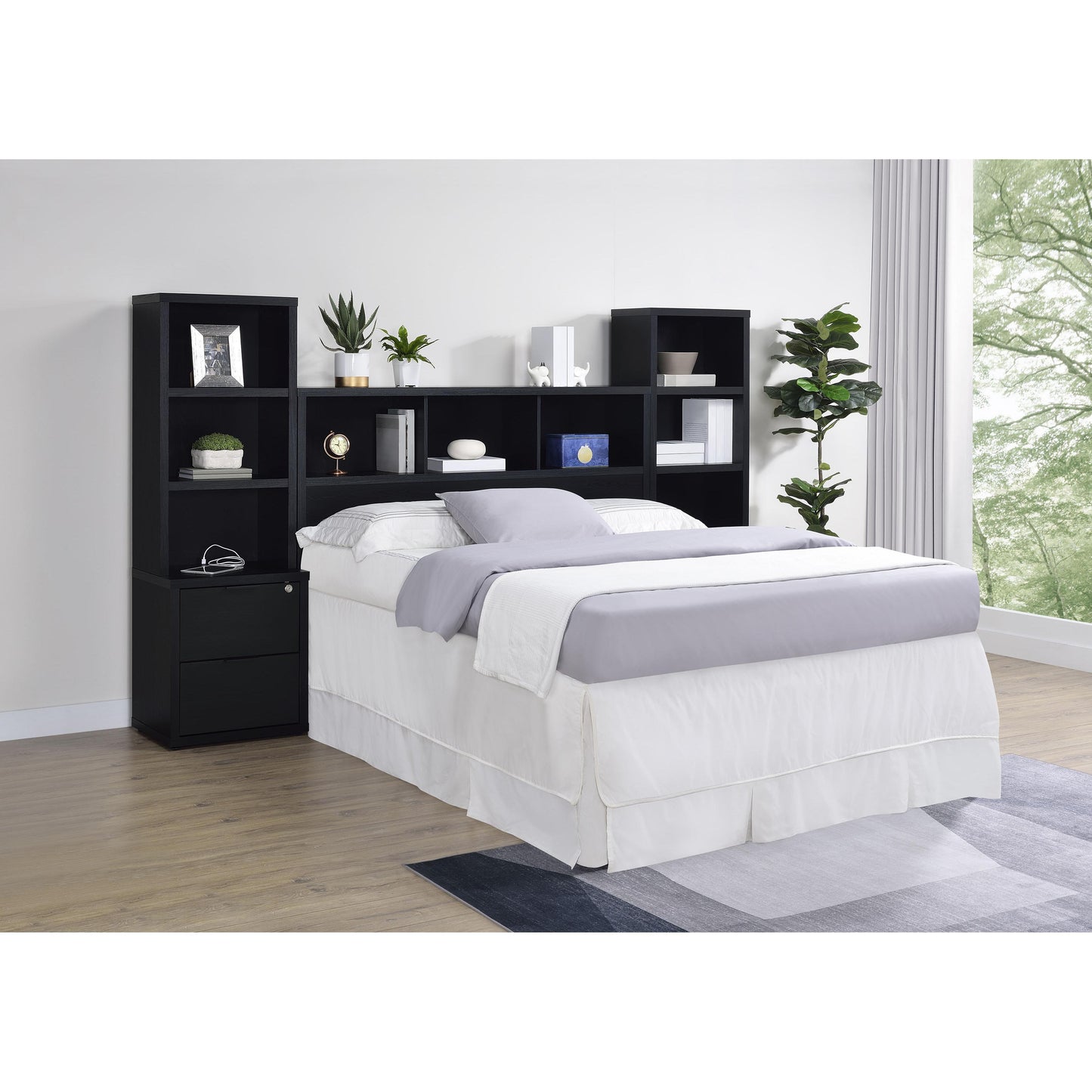 Coaster Furniture Westpark 315851Q 49-inch Queen Bookcase Headboard - Black IMAGE 9