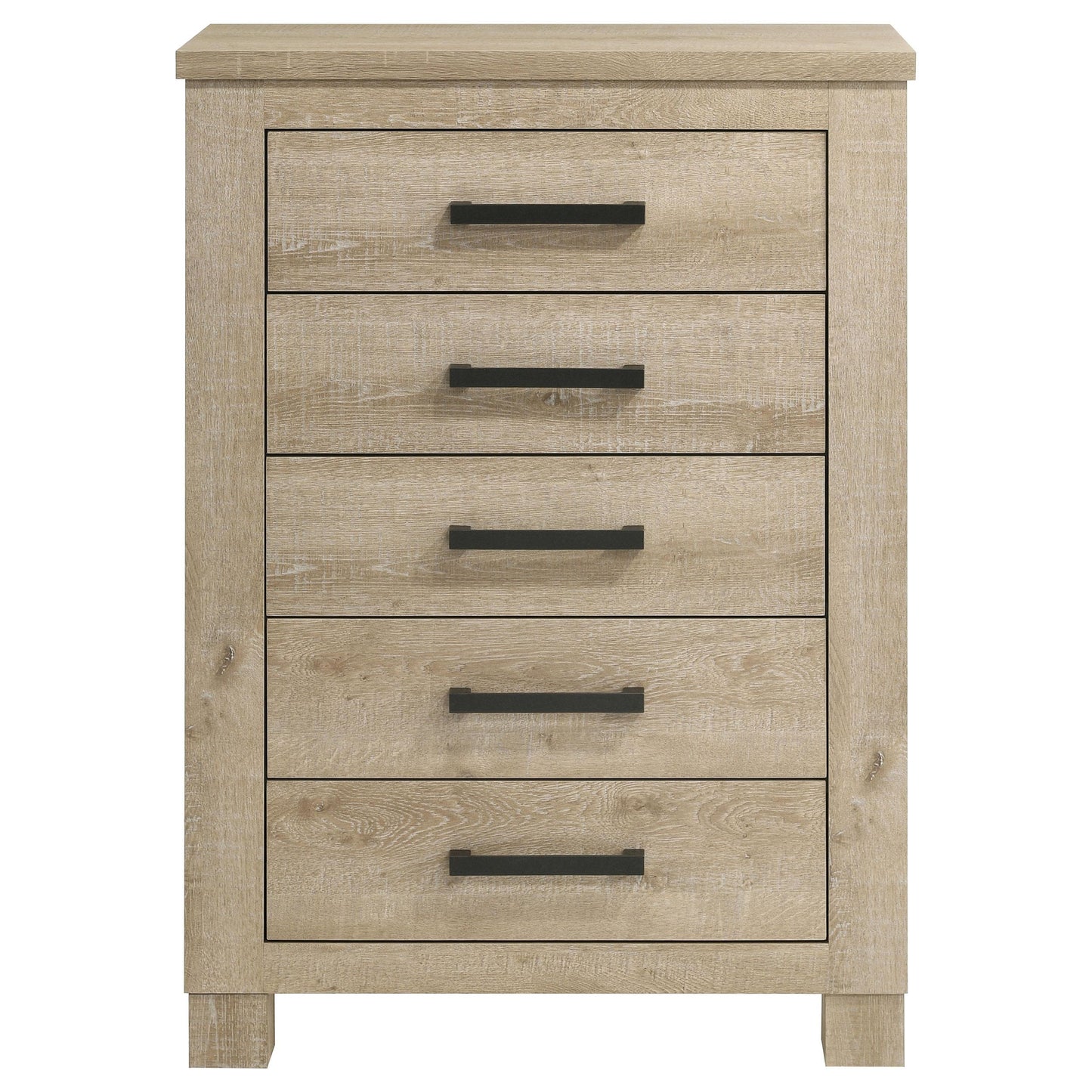 Coaster Furniture Oakglen 225105 5-drawer Chest - Weathered Oak IMAGE 3