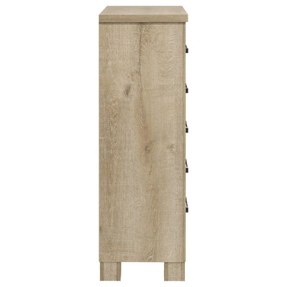 Coaster Furniture Oakglen 225105 5-drawer Chest - Weathered Oak IMAGE 9