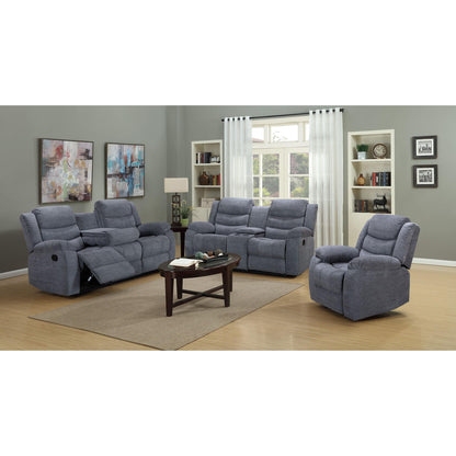 Generation Trade Rockport 683021 Reclining Console Loveseat - Dark Grey IMAGE 2