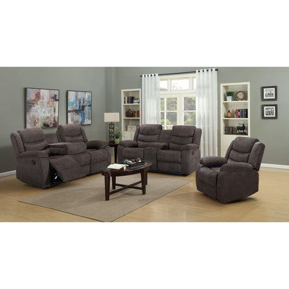 Generation Trade Rockport 683321 Reclining Console Loveseat - Dark Brown IMAGE 2