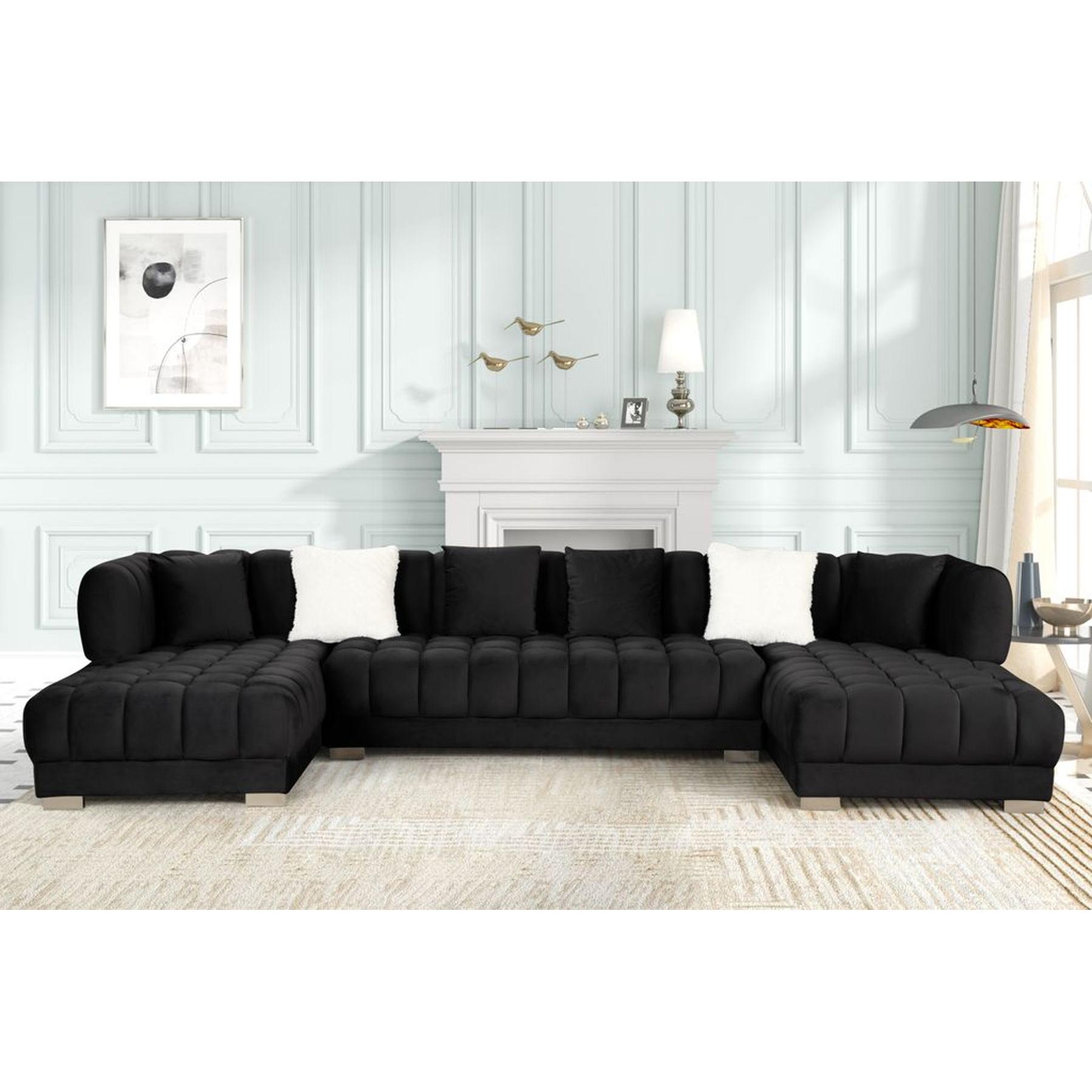 Generation Trade Meridian 583234 Sectional - Black IMAGE 1