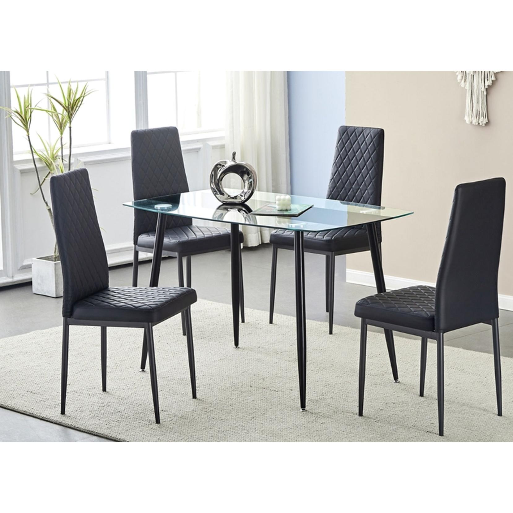 Generation Trade Astra 319516-4 Set of 4 Dining Chair - Black IMAGE 1