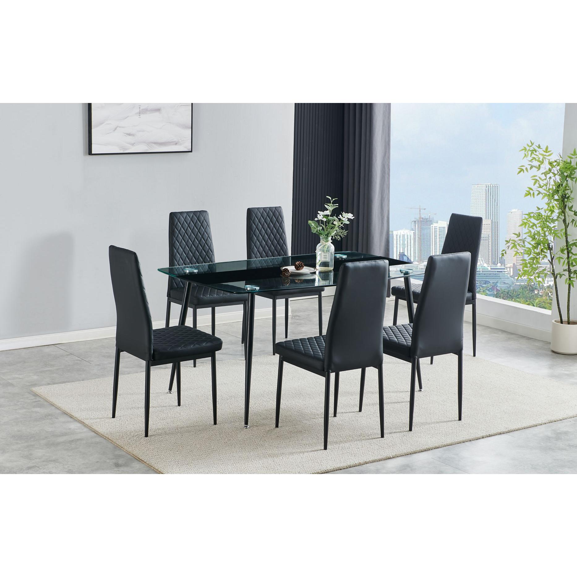 Generation Trade Astra 319516-6 Set of 6 Dining Chair - Black IMAGE 1