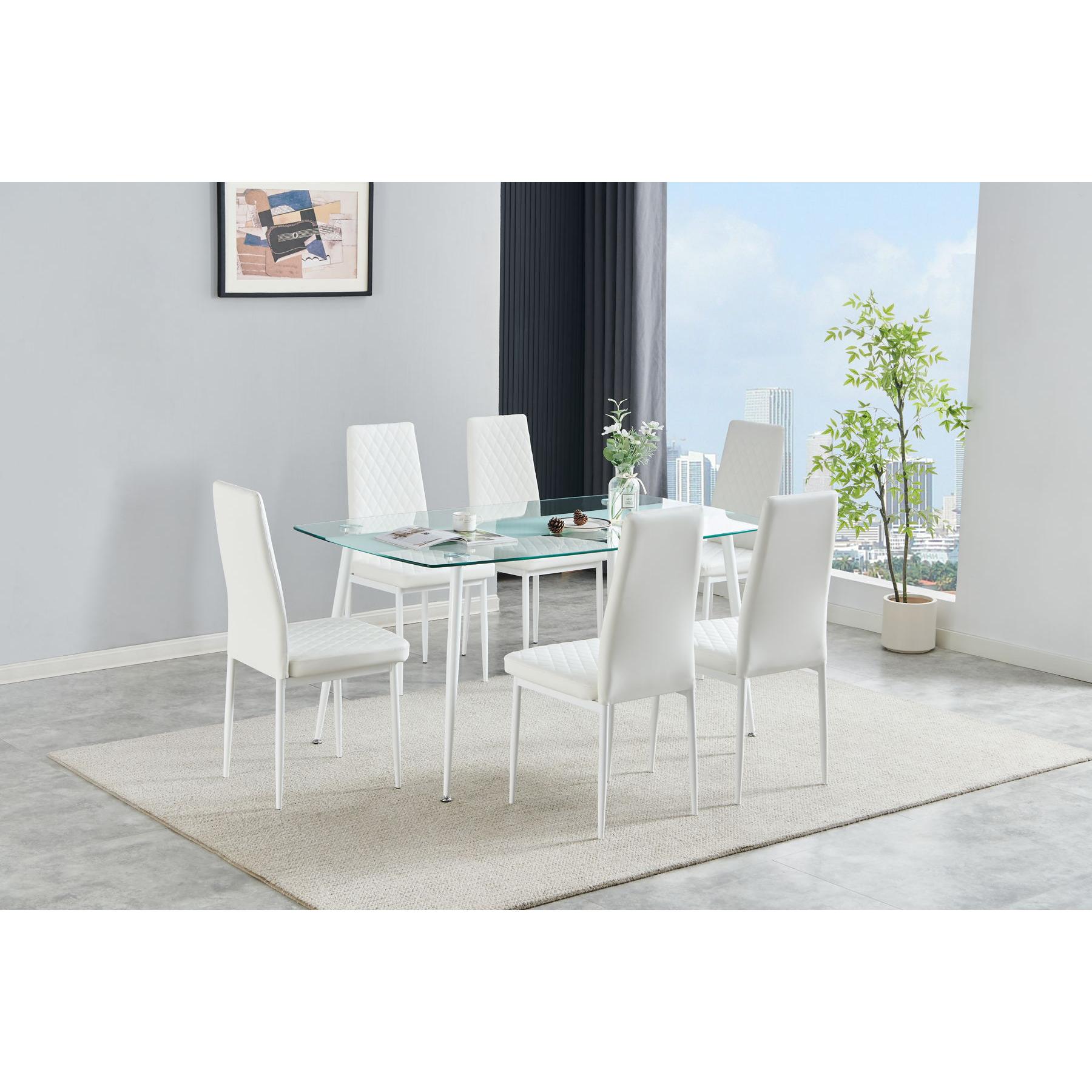 Generation Trade Astra 319016-6 Set of 6 Dining Chair - White IMAGE 1