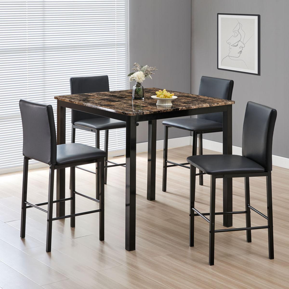 Generation Trade Cararra 303223 5 pc Pub Set - Dark Brown IMAGE 1