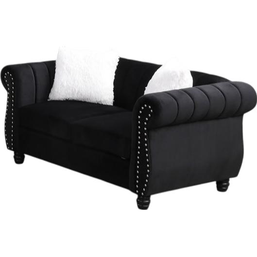 Generation Trade Crescent 587721 Loveseat - Black IMAGE 1
