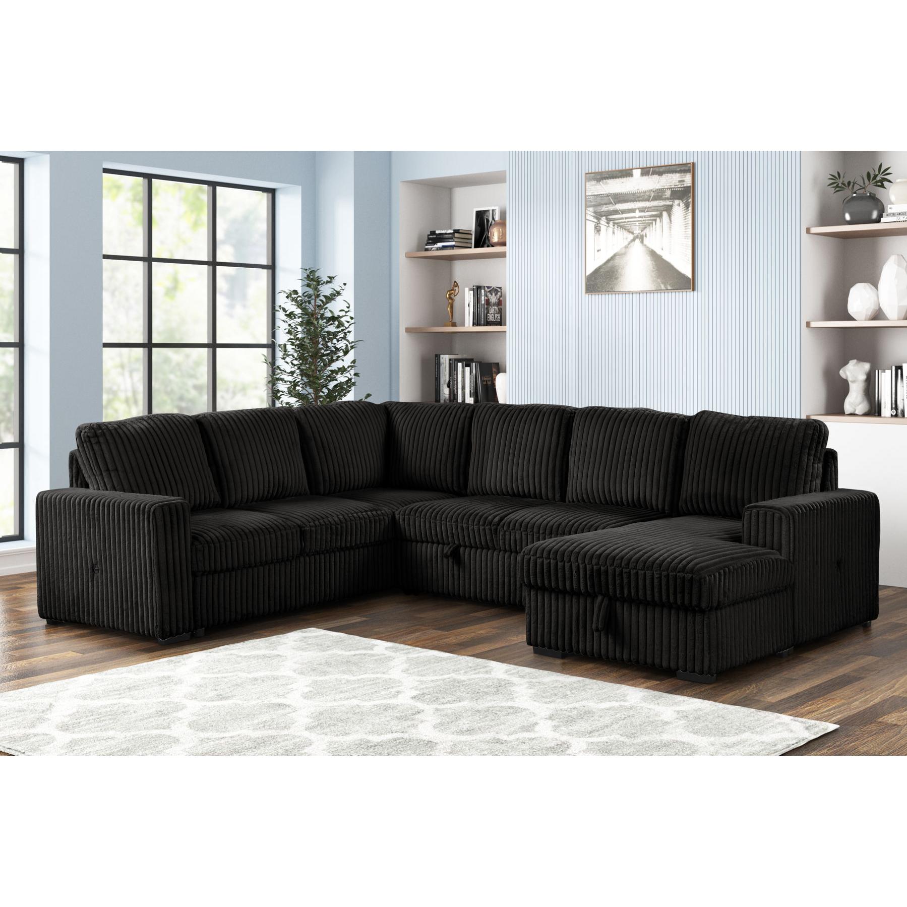 Generation Trade Divine 582233 Sectional - Black IMAGE 1