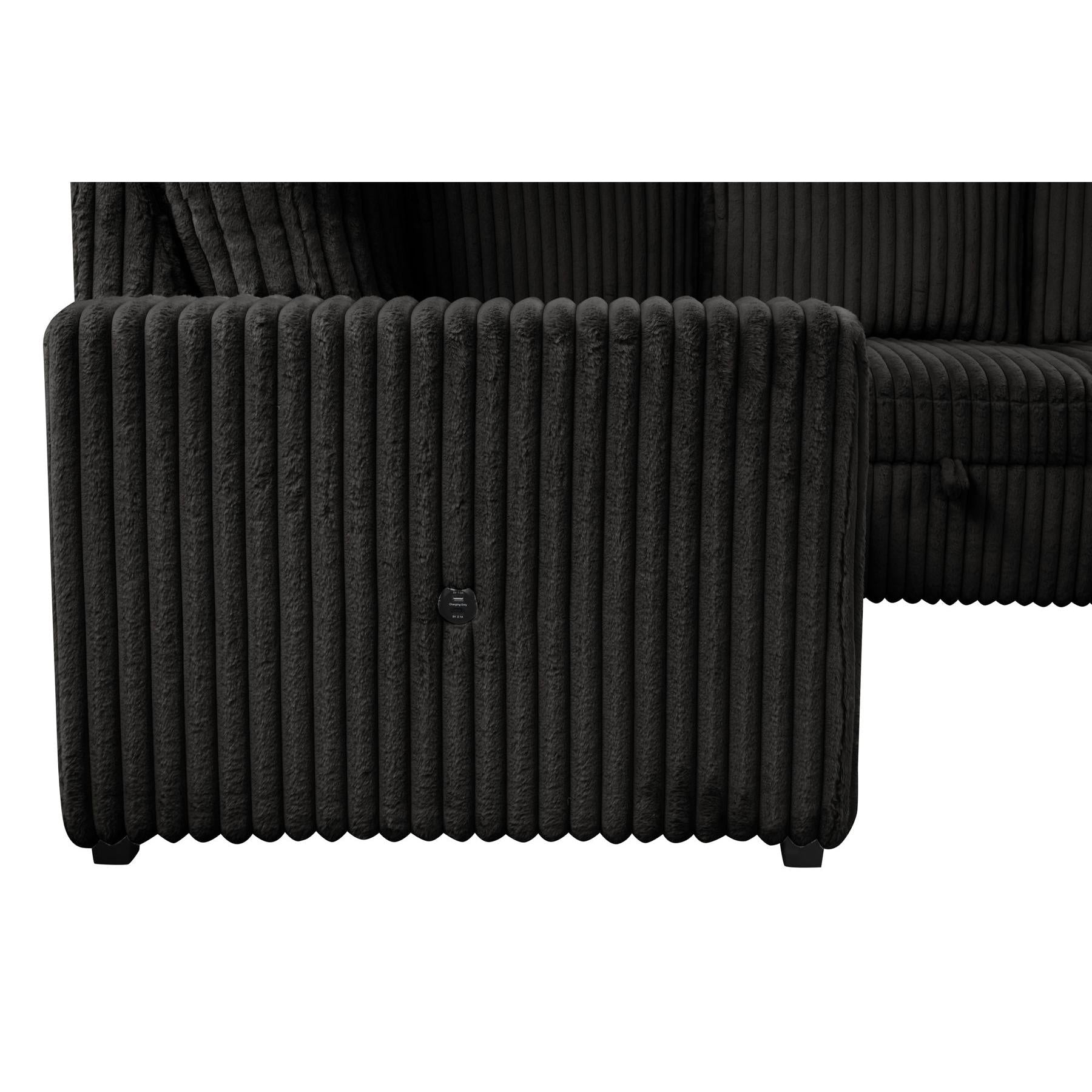 Generation Trade Divine 582233 Sectional - Black IMAGE 4