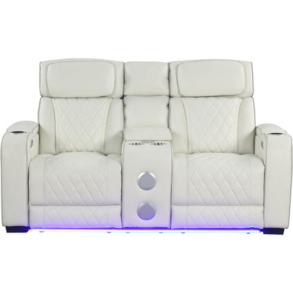 Generation Trade Titan 668191 Power Console Loveseat - White IMAGE 2