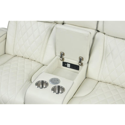 Generation Trade Titan 668191 Power Console Loveseat - White IMAGE 5