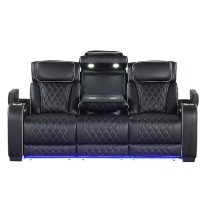 Generation Trade Titan 668290 Power Reclining Sofa - Black IMAGE 1
