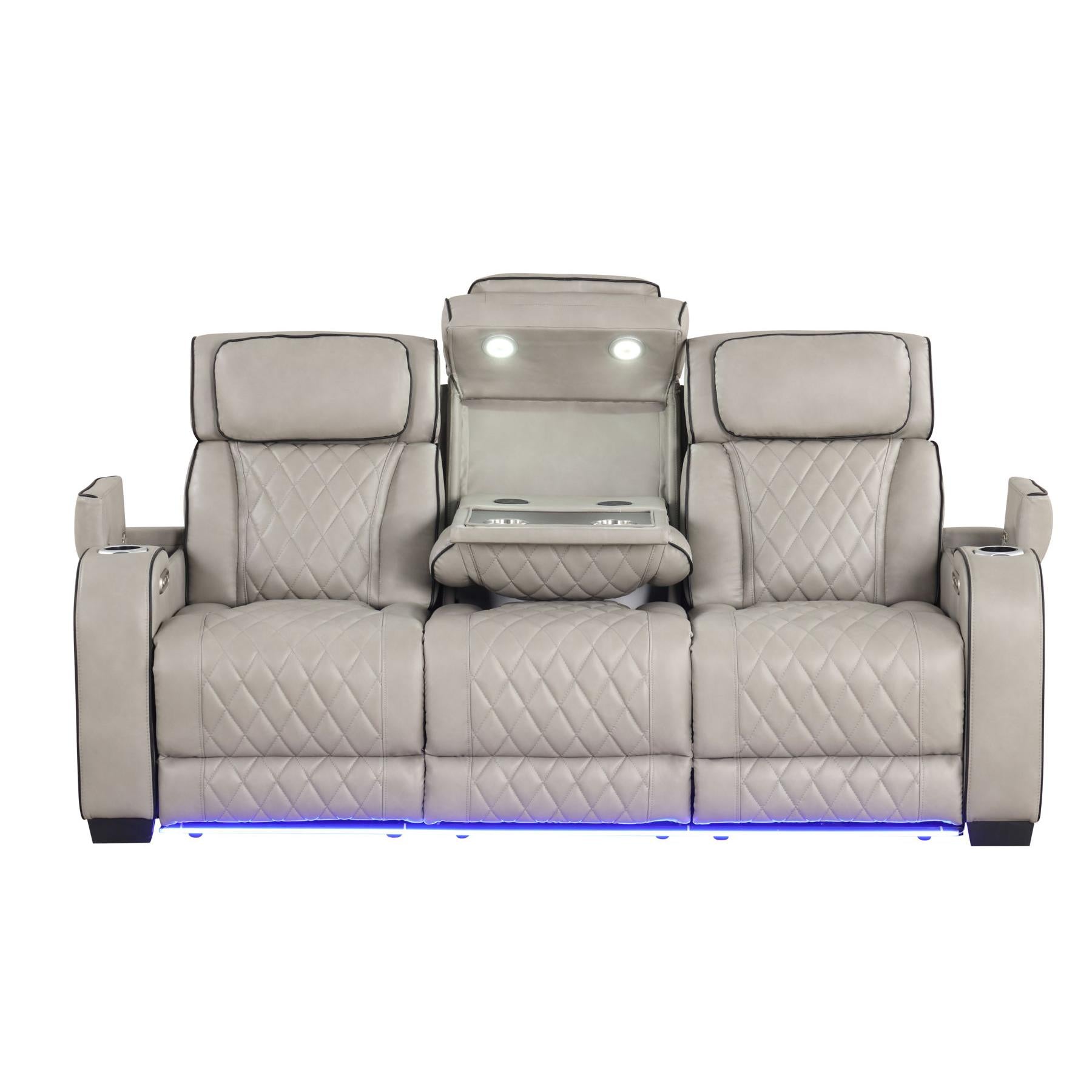 Generation Trade Titan 668090 Power Reclining Sofa - Grey IMAGE 1
