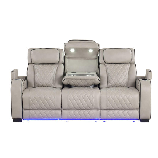 Generation Trade Titan 668090 Power Reclining Sofa - Grey IMAGE 1