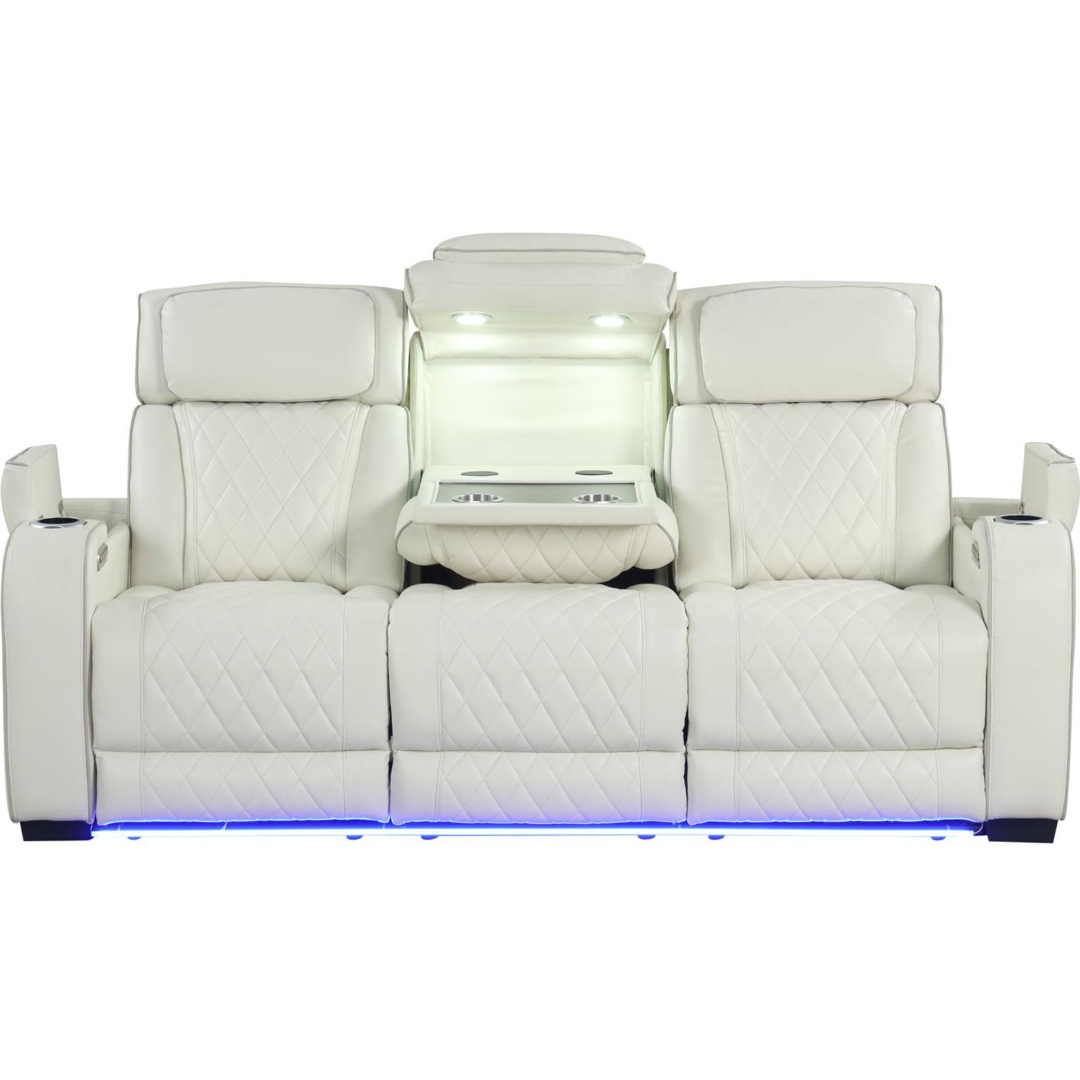 Generation Trade Titan 668190 Power Reclining Sofa - White IMAGE 1
