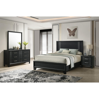  Crown Mark Charlie B9235-Q Queen Bed - Charcoal IMAGE 4