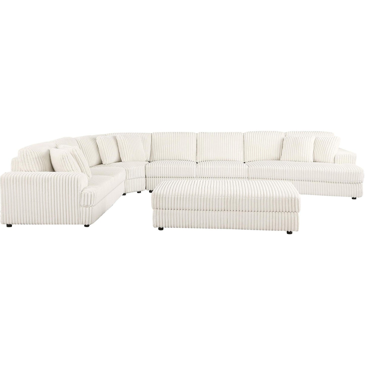  Coaster Furniture Emberson 508851-SET 5-piece Upholstered Modular Sectional Sofa - Ivory IMAGE 1