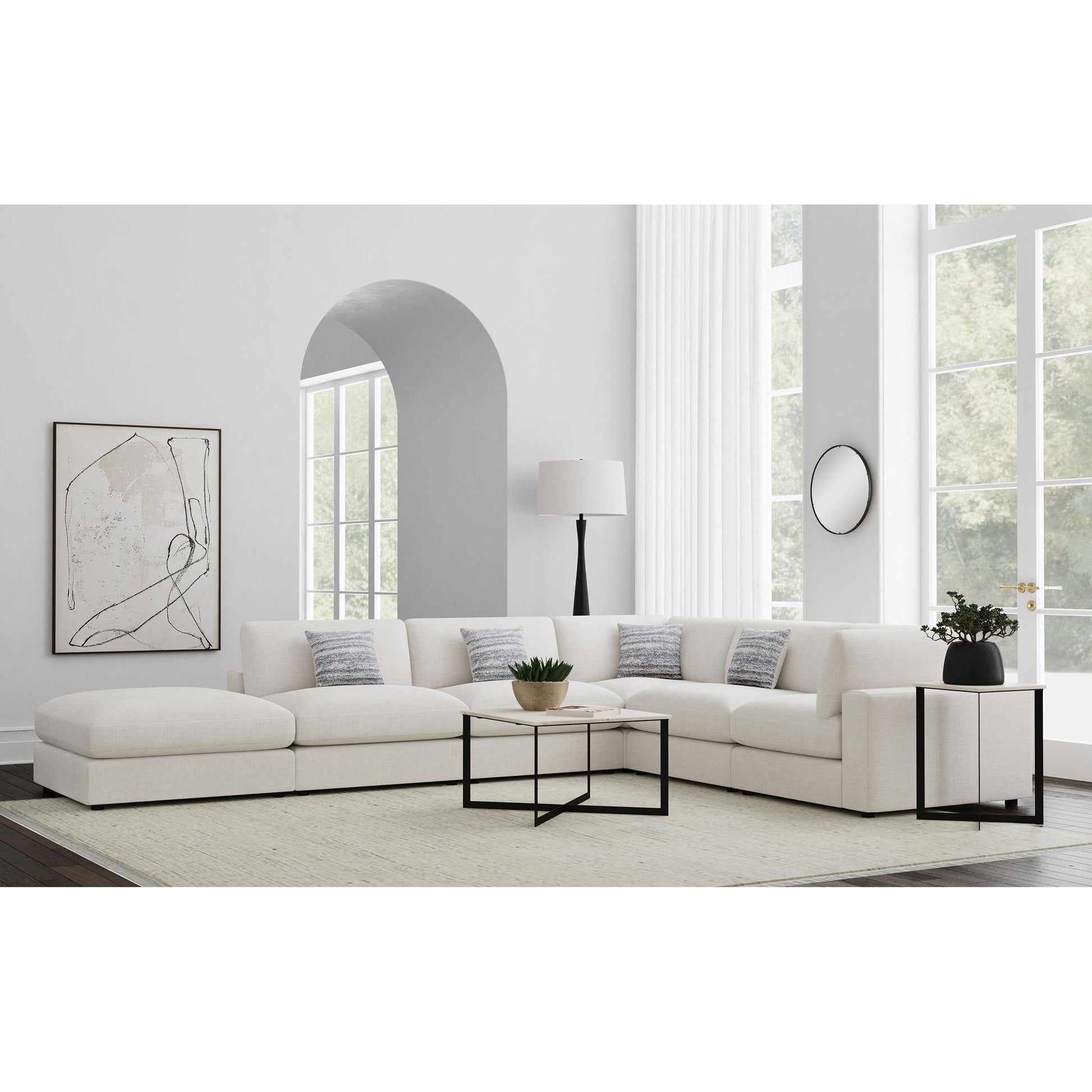  Coaster Furniture Serene 551321-SET 6 pc Upholstered Modular Sectional - Beige IMAGE 2
