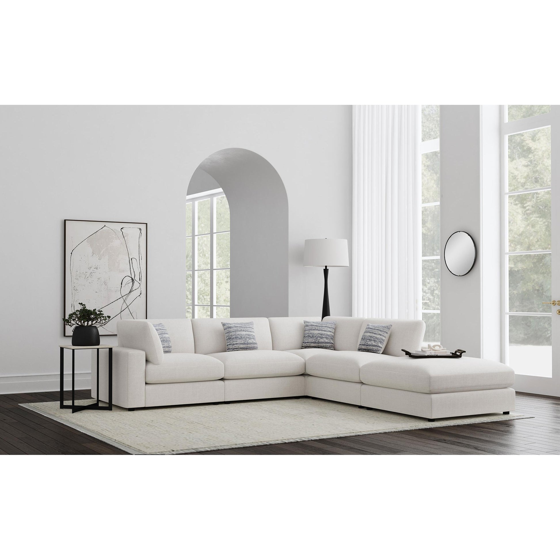 Coaster Furniture Serene 551321-SETC 5 pc Upholstered Modular Sectional - Beige IMAGE 2