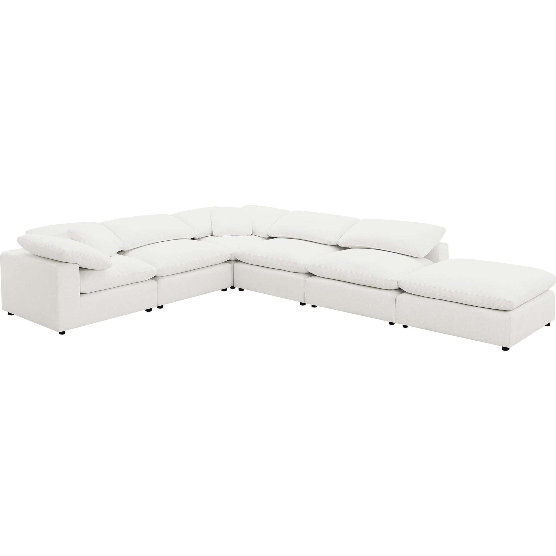  Coaster Furniture Raleigh 551751-SET 6 pc Boucle Upholstered Modular Sectional - Ivory IMAGE 1
