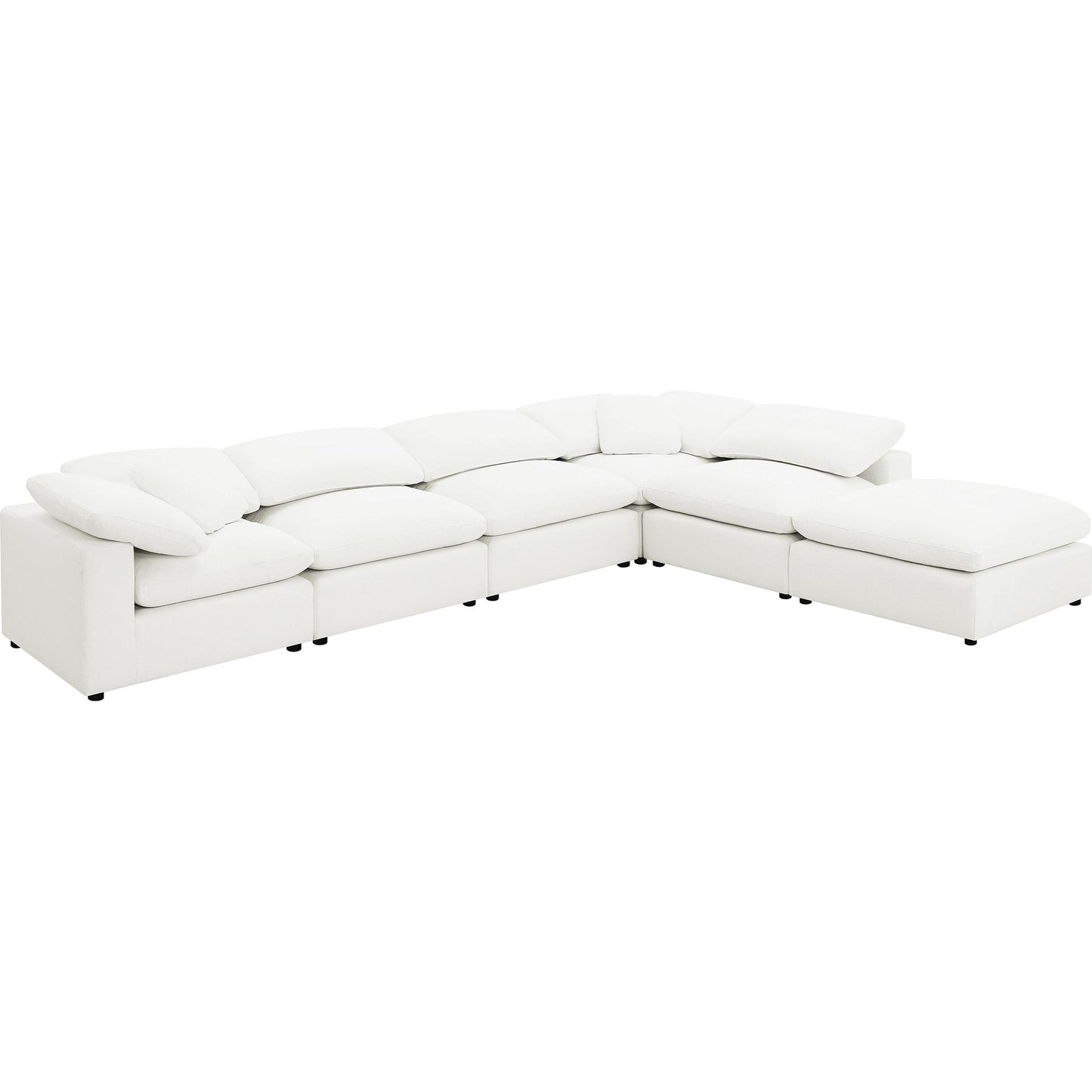  Coaster Furniture Raleigh 551751-SET 6 pc Boucle Upholstered Modular Sectional - Ivory IMAGE 2