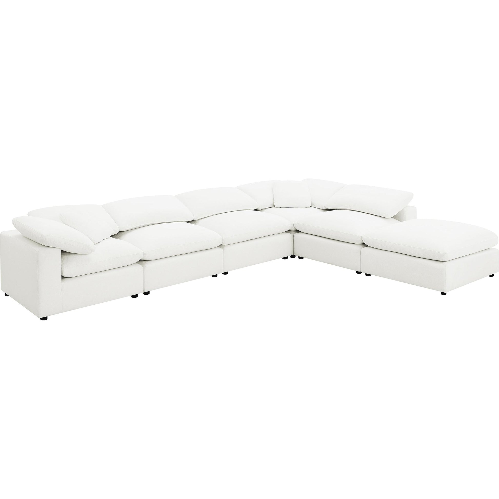 Coaster Furniture Raleigh 551751-SET 6 pc Boucle Upholstered Modular Sectional - Ivory IMAGE 2