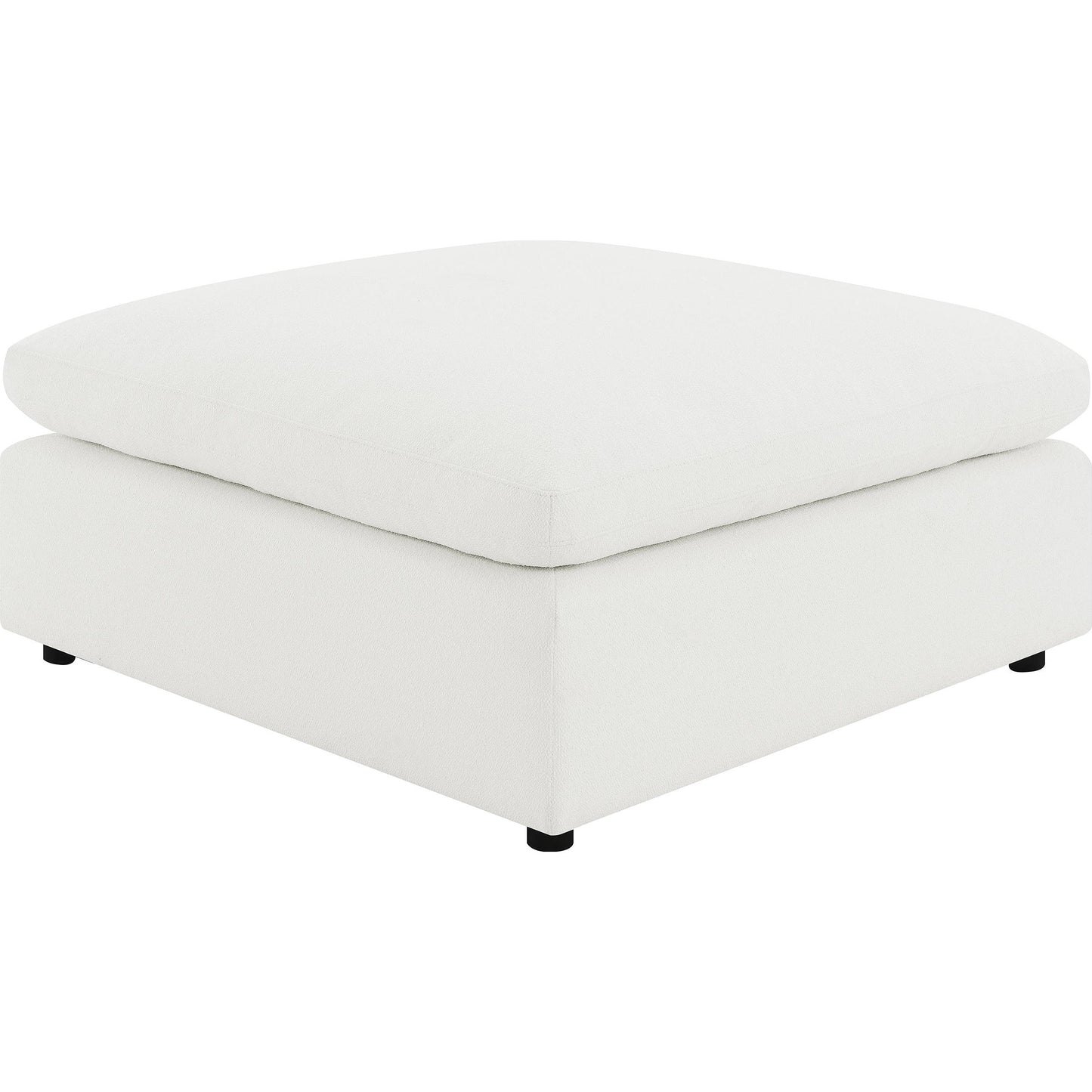  Coaster Furniture Raleigh 551753 Boucle Upholstered Ottoman - Ivory IMAGE 1