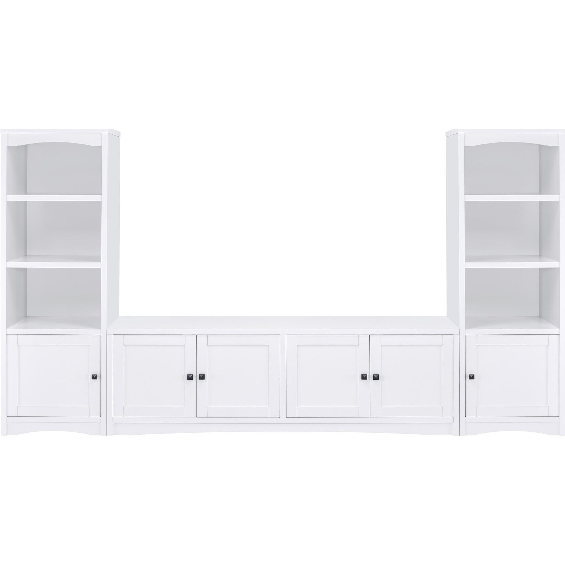  Coaster Furniture Laughlin 724113-SET 3-piece Entertainment Center TV Stand - White IMAGE 3