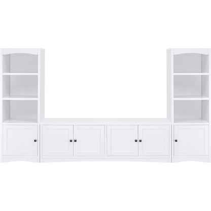  Coaster Furniture Laughlin 724113-SET 3-piece Entertainment Center TV Stand - White IMAGE 3