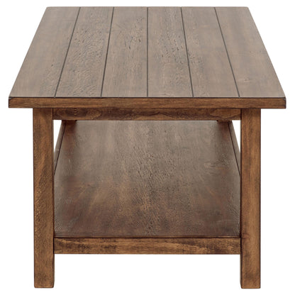  Coaster Furniture Payne 710548-S3 3-piece Coffee and 1-drawer End Table Set - Brown IMAGE 9