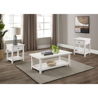  Coaster Furniture Payne 710558-S3 3-piece Occasional Table Set - White IMAGE 1