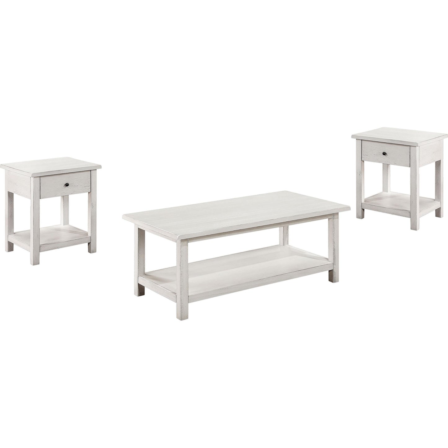  Coaster Furniture Payne 710558-S3 3-piece Occasional Table Set - White IMAGE 2