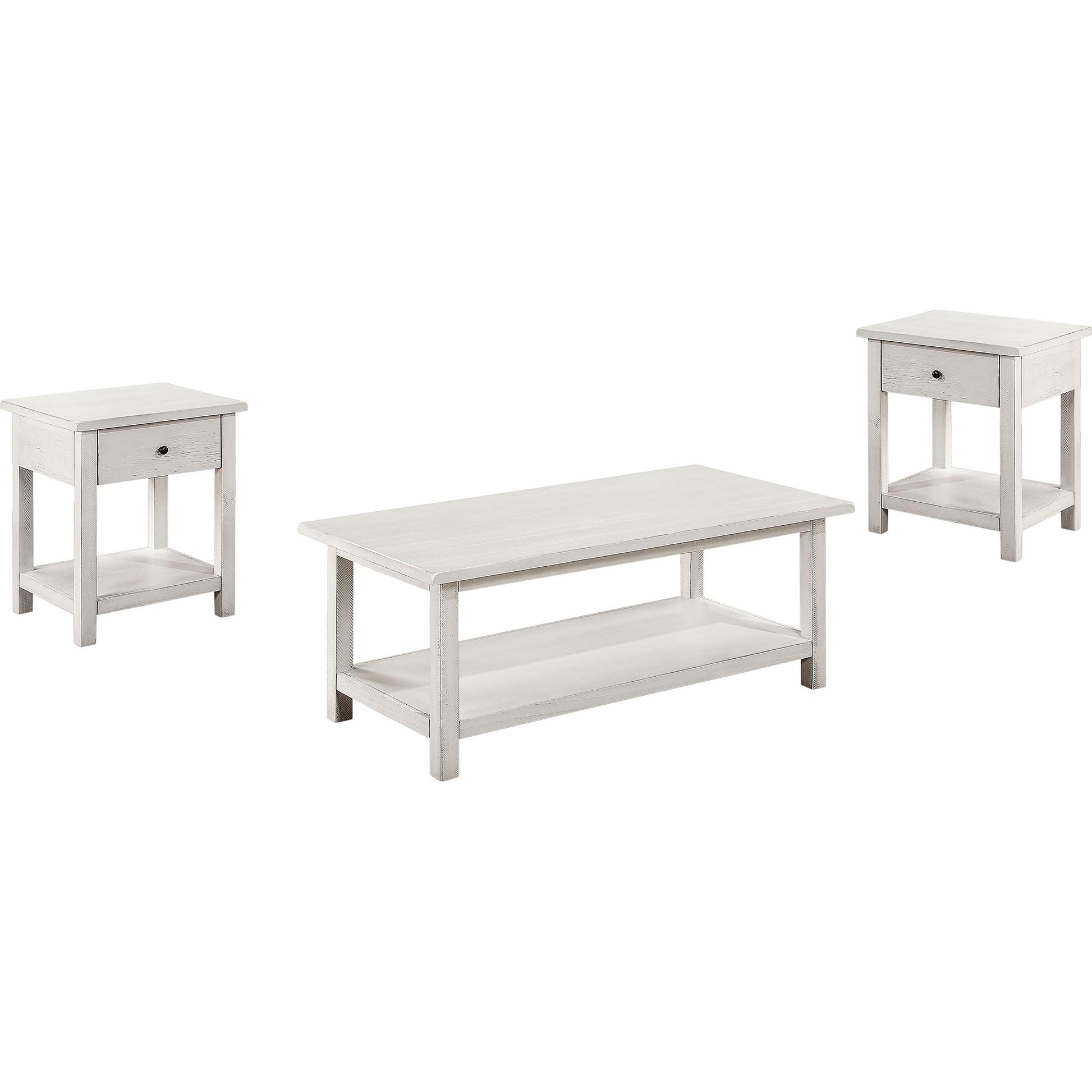  Coaster Furniture Payne 710558-S3 3-piece Occasional Table Set - White IMAGE 2
