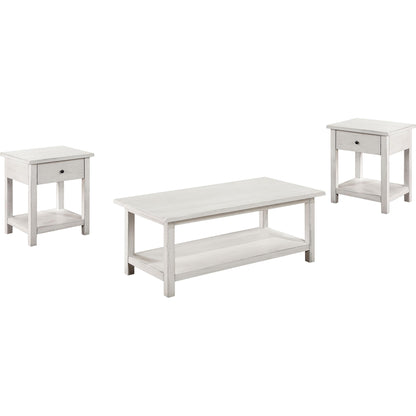 Coaster Furniture Payne 710558-S3 3-piece Occasional Table Set - White IMAGE 2