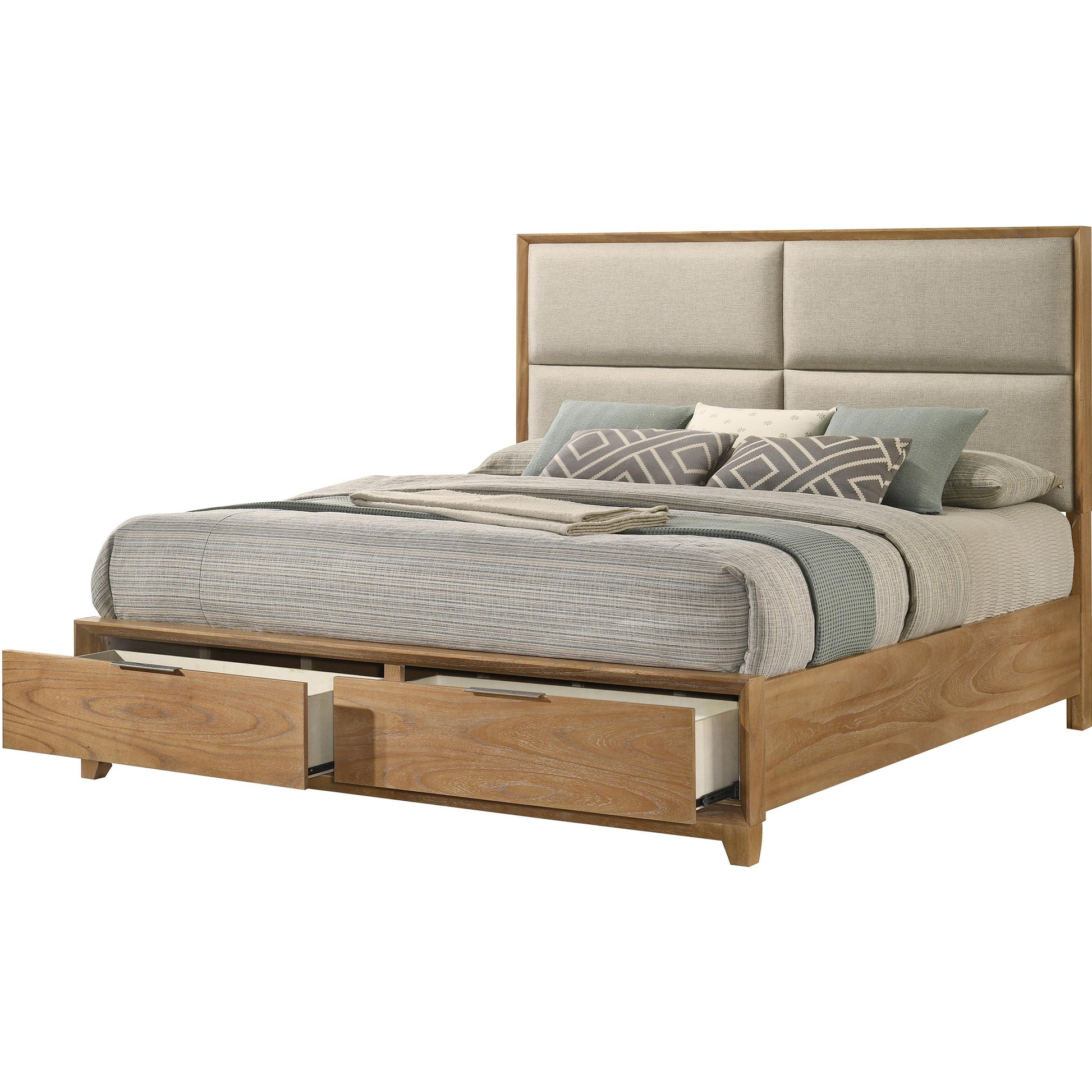  Crown Mark Florian King Upholstered Platform Bed with Storage B6572-K-HB/B6572-K-FBD/B6572-KQ-RAIL IMAGE 2