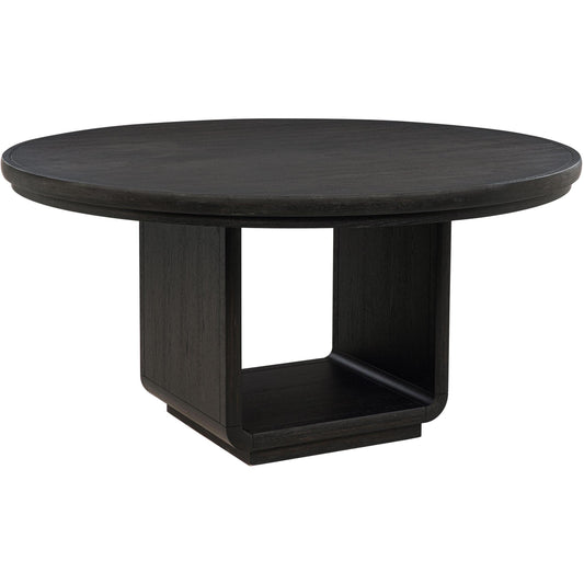  Coaster Furniture Leandro 115390 60-inch Round Dining Table - Burnished Black IMAGE 1