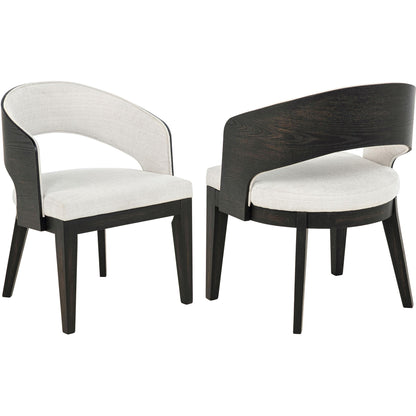  Coaster Furniture Leandro 115393 Set of 2 Upholstered Dining Arm Chair - Cream IMAGE 1