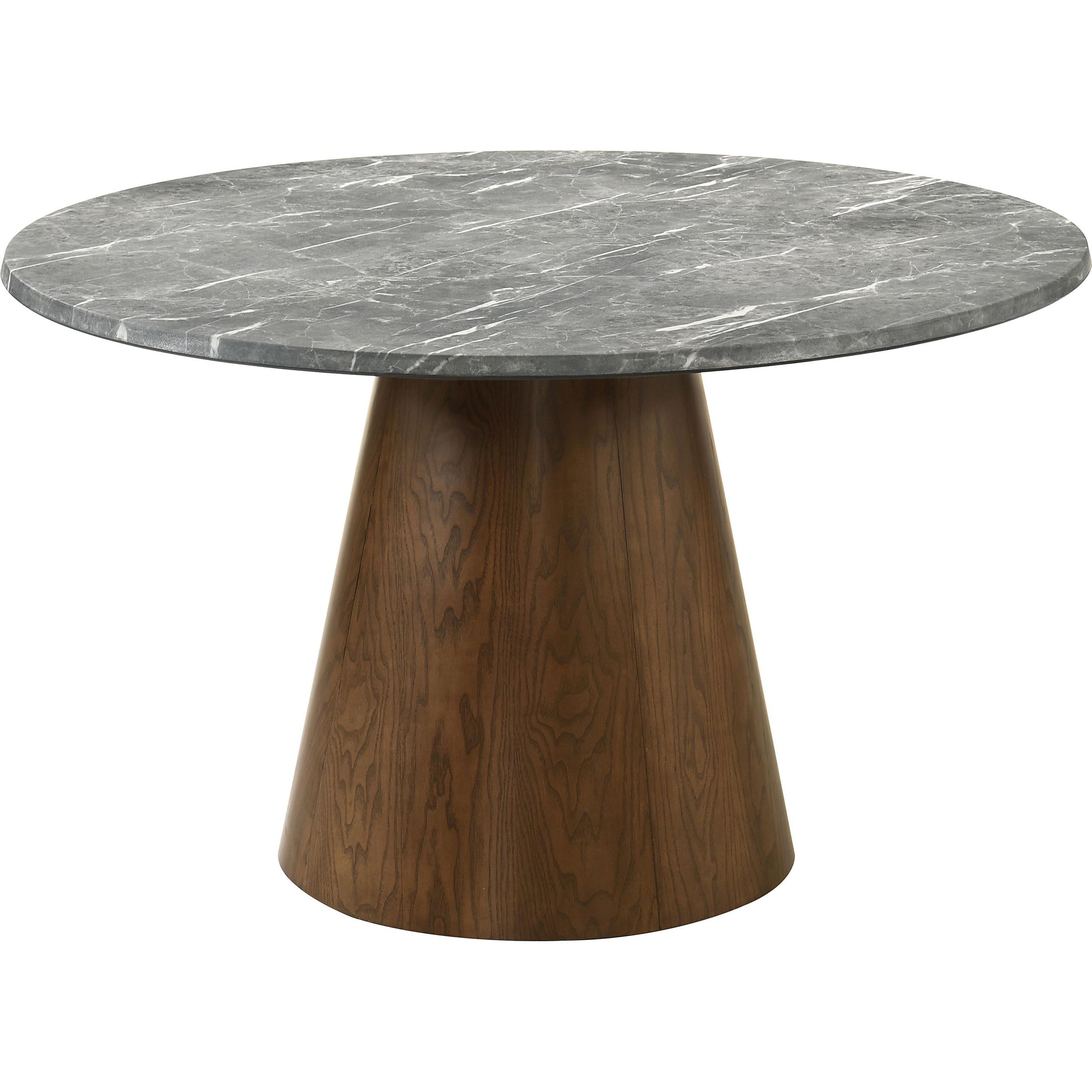  Coaster Furniture Franklin 193820 50-inch Round Dining Table - Grey/Dark Brown IMAGE 1
