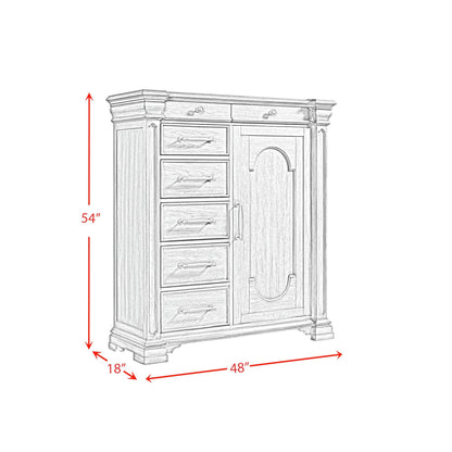  Elements International Kings Court B.10315.DCH 1 Door And 7-Drawer Chest IMAGE 10