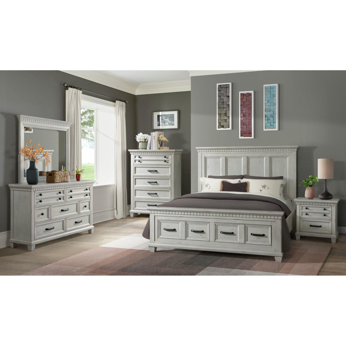  Elements International McCoy B-10530-7-NS 2-Drawer Nightstand IMAGE 3