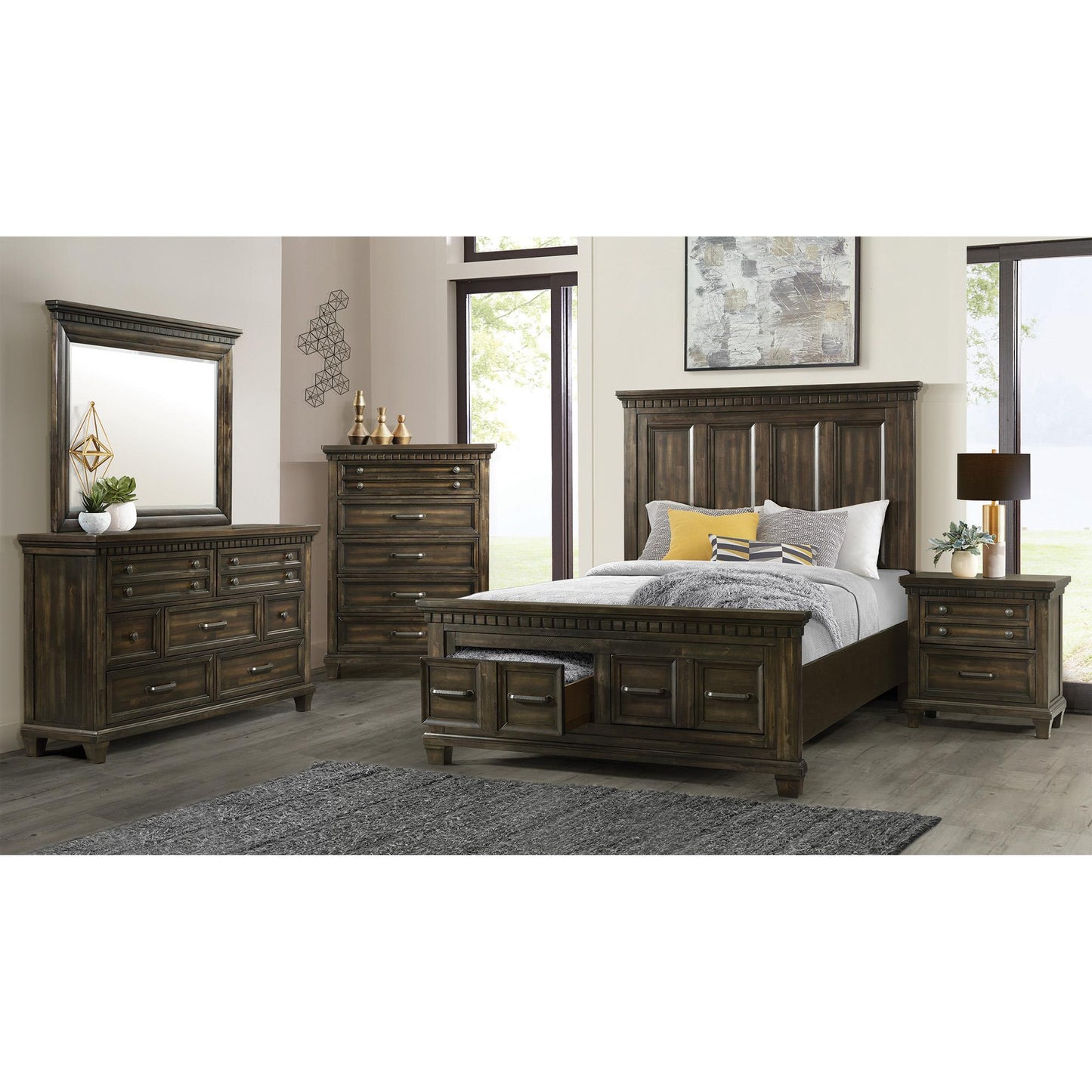  Elements International McCoy B-10530-5-NS 2-Drawer Nightstand IMAGE 3