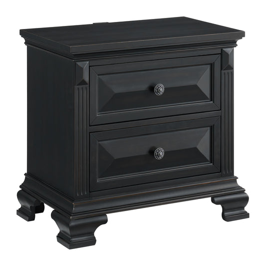  Elements International Bridgestone B-10980-8-NS 2-Drawer Nightstand IMAGE 1