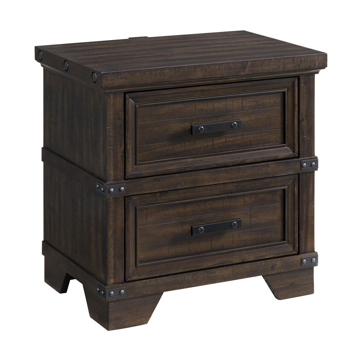 Elements International Colorado City B-13010-8-NS 2-Drawer Nightstand IMAGE 1