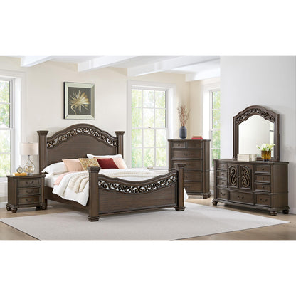  Elements International Brunswick B-13070-5-NS 2-Drawer Nightstand IMAGE 3