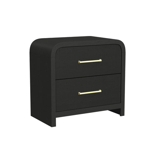 Elements International Ridgemont B-14440-8W-NS2 2-Drawer Nightstand IMAGE 1