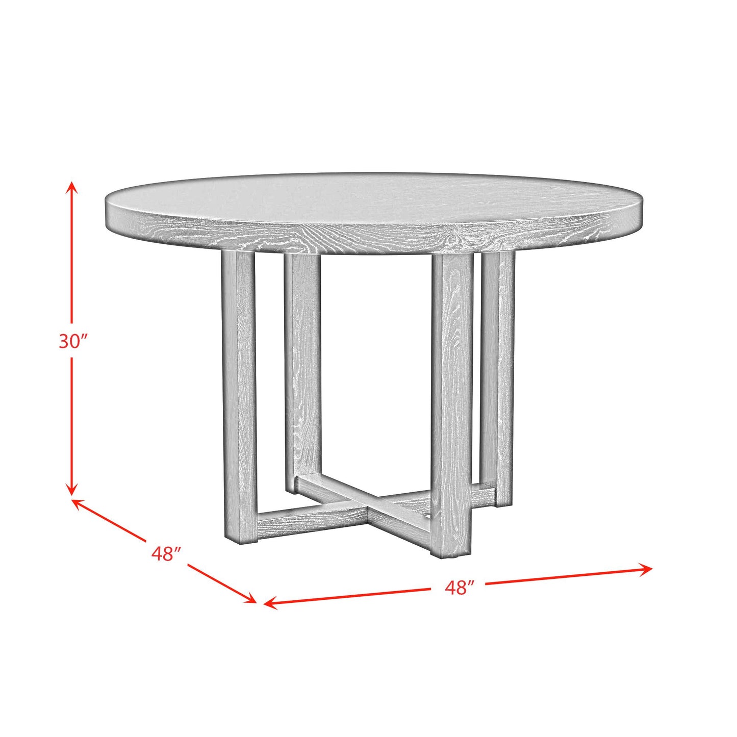  Elements International Bahama Breeze D-16730-8-RDT1 47.5" Round Dining Table IMAGE 7