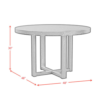  Elements International Bahama Breeze D-16730-8-RDT1 47.5" Round Dining Table IMAGE 7