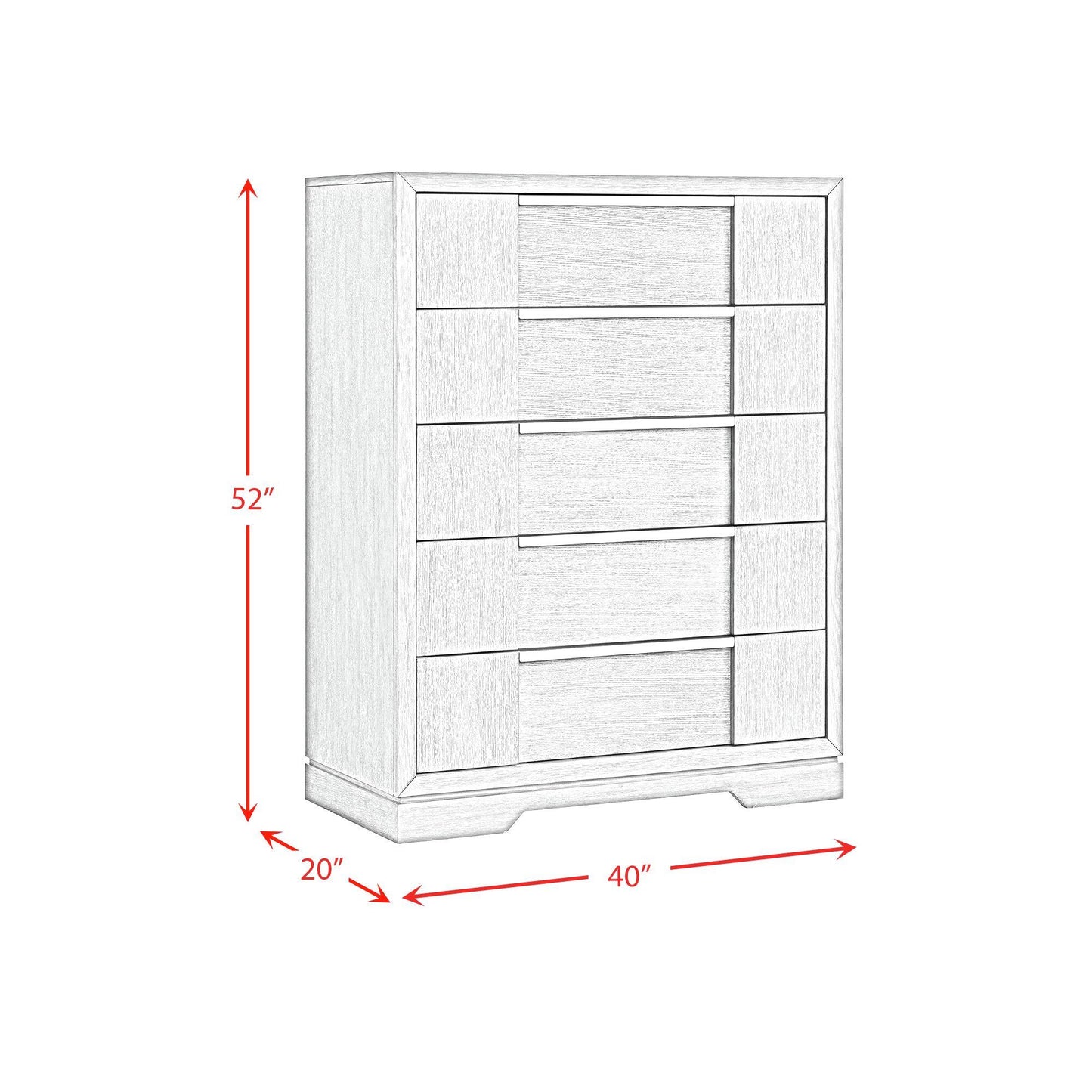  Elements International Kelis B-9770-3-CH 5-Drawer Chest IMAGE 10