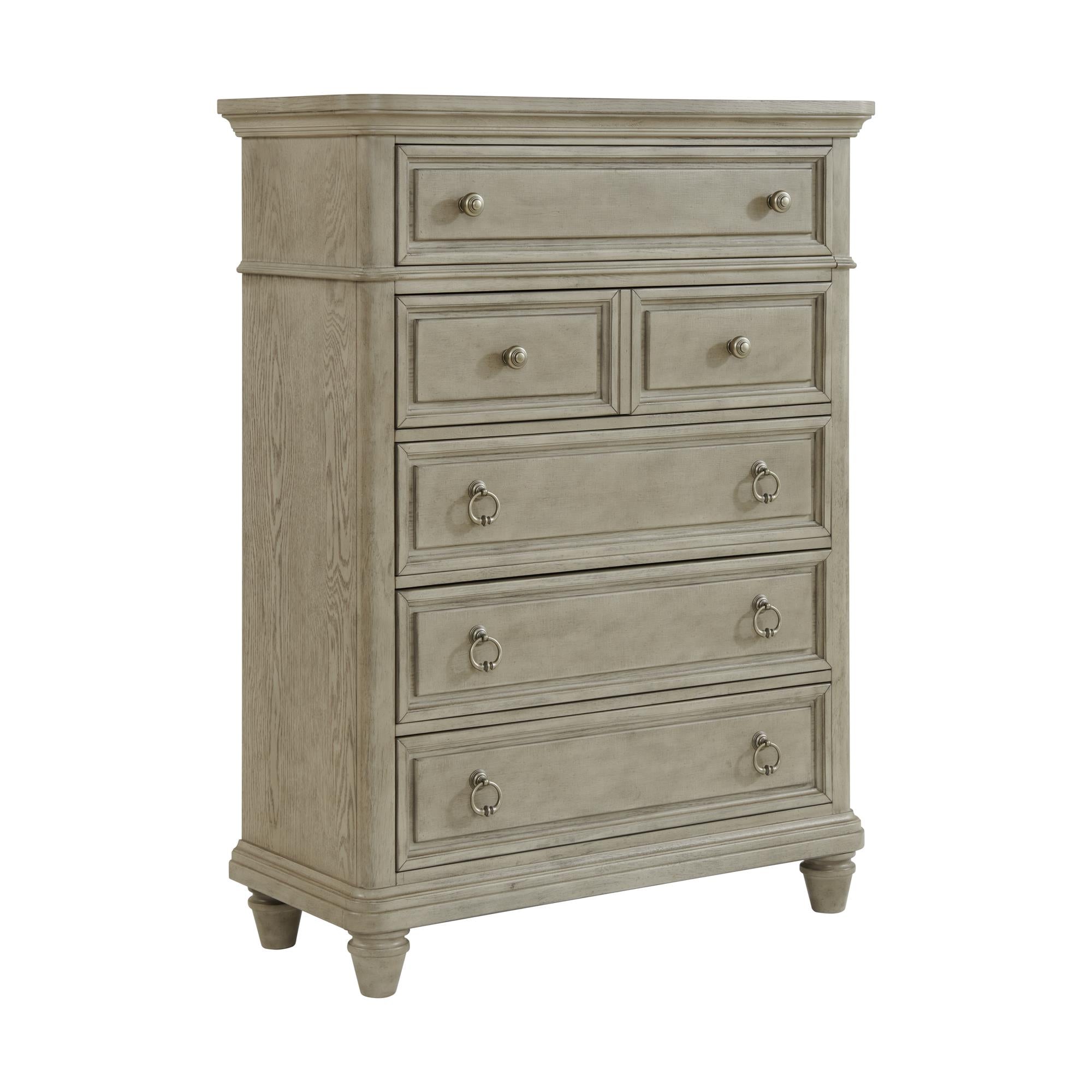  Elements International Whit-Ash B-11360-3-CH1 5-Drawer Chest IMAGE 1