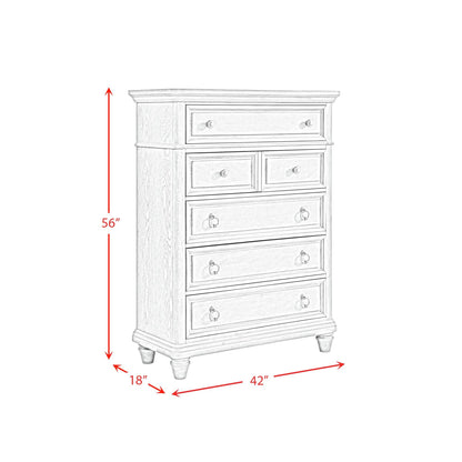  Elements International Whit-Ash B-11360-3-CH1 5-Drawer Chest IMAGE 11